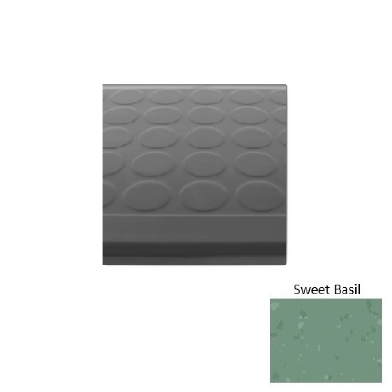 Symmetry 92 Sweet Basil Low Profile Raised Circular Rubber (Sq) Stair Tread - Textured