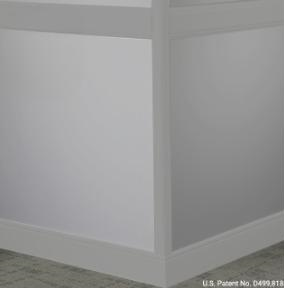 Johnsonite Dockside Rubber Moulding / Trim 4" X 8 Ft (96") X 3/8" Millwork Rampart Chair Rail - Millwork Rampart Chair Rail