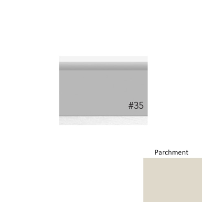 Pinnacle Plus #35 Sleek Parchment Rubber Coil Wall Base - 4 9/16" X 60 Ft