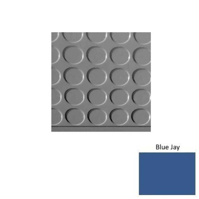 Solid 97 Blue Jay Vantage Raised Circular Rubber (Sq) With Black Abrasive Strip Stair Tread - Textured