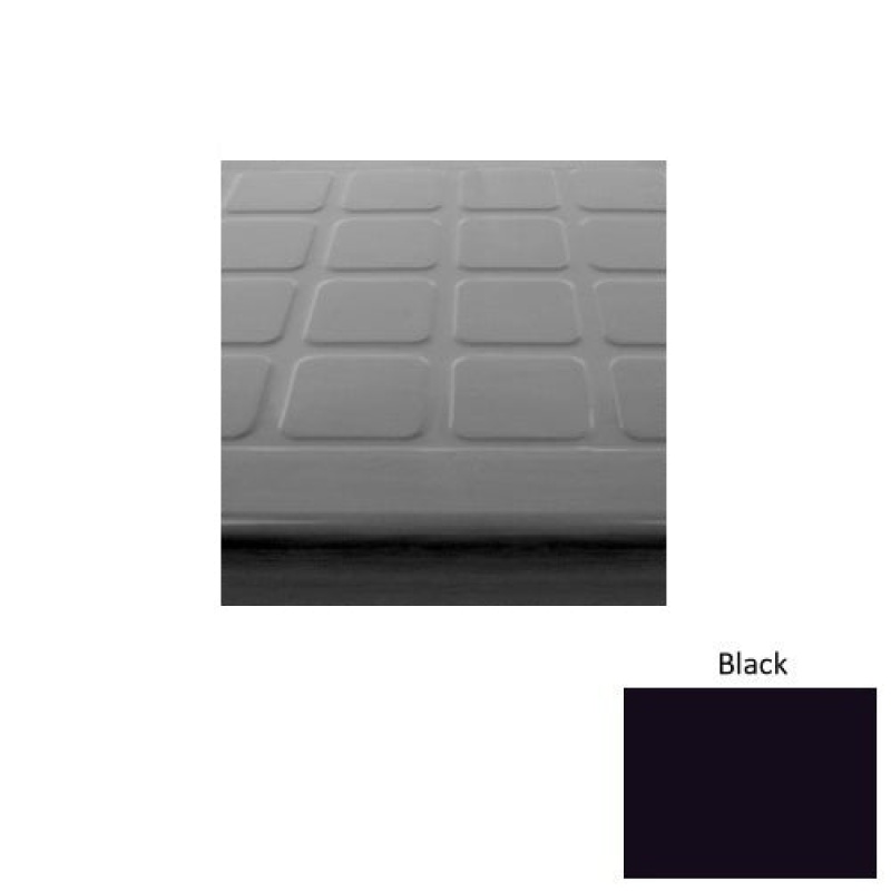 Solid Black Rubber Stair Tread with Kevlar