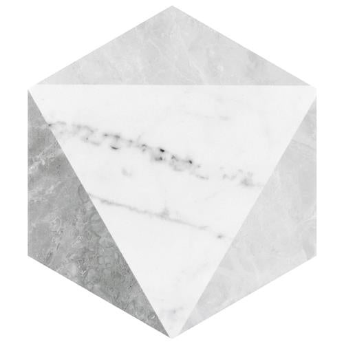 Classico Carrara Peak Porcelain Tile - Matte - 7" X 8" Hexagon