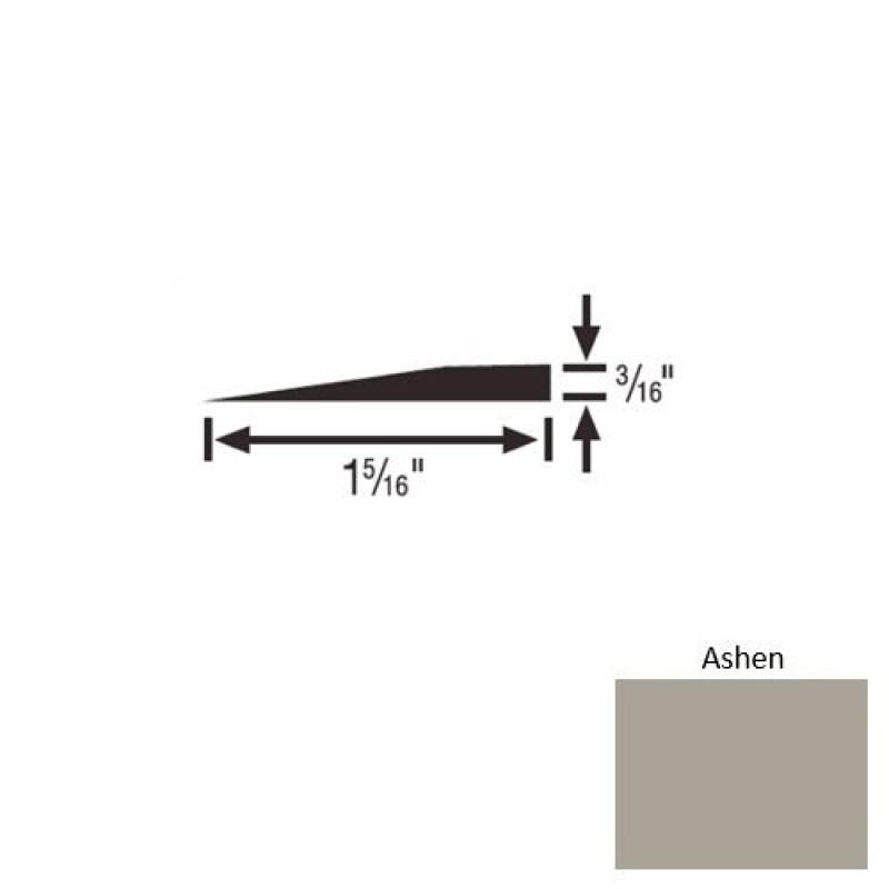 Solid 23 Ashen Rubber Reducer Strip