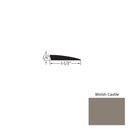 Johnsonite Welsh Castle Vinyl Moulding / Trim - 1/4" X 12 Ft (144") Carpet Reducer - Carpet Reducer