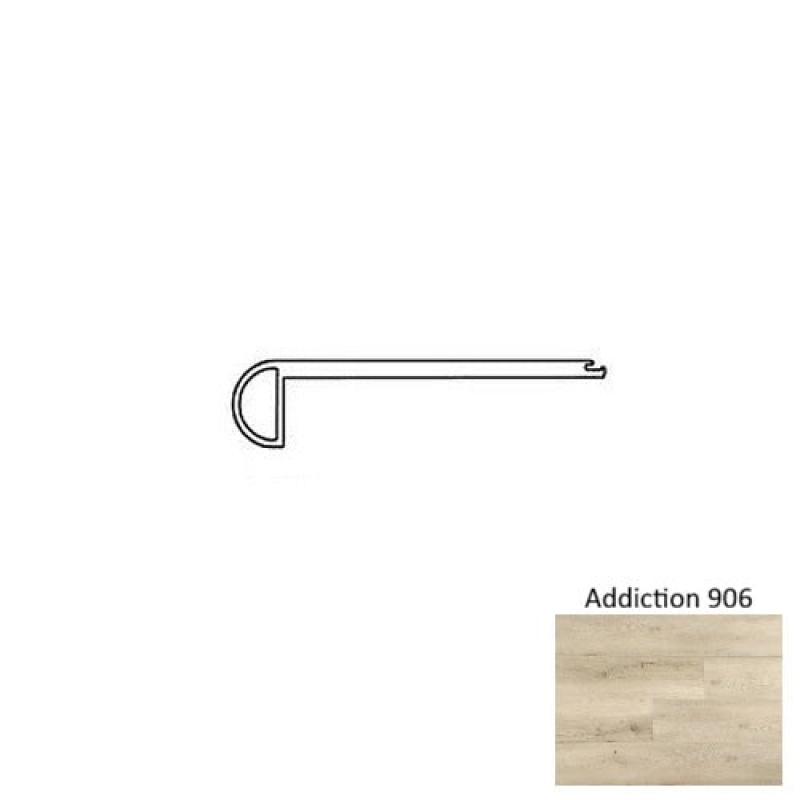 Addiction 906 Luxury Vinyl Moulding / Trim - 4.5" X 94.48" Flush Stair Nose - Urethane