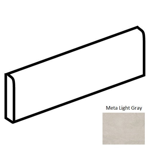 Slate Attache Meta Light Gray Porcelain Bullnose Trim