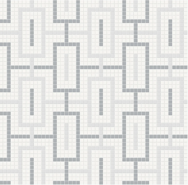 Soho Afternoon Blend Porcelain Mosaic - Chain Pattern - Matte