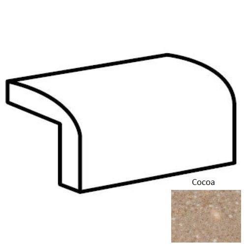 Unglazed Mosaics Cocoa Porcelain Floor & Wall Trim - 2" X 2" Cap - Unglazed