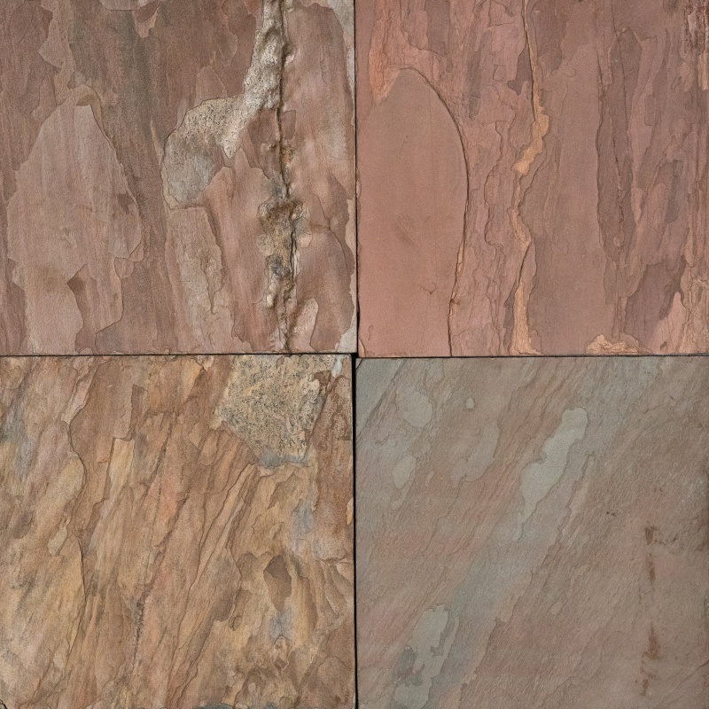 Burnt Sienna Slate Tile - Natural Cleft Face & Back
