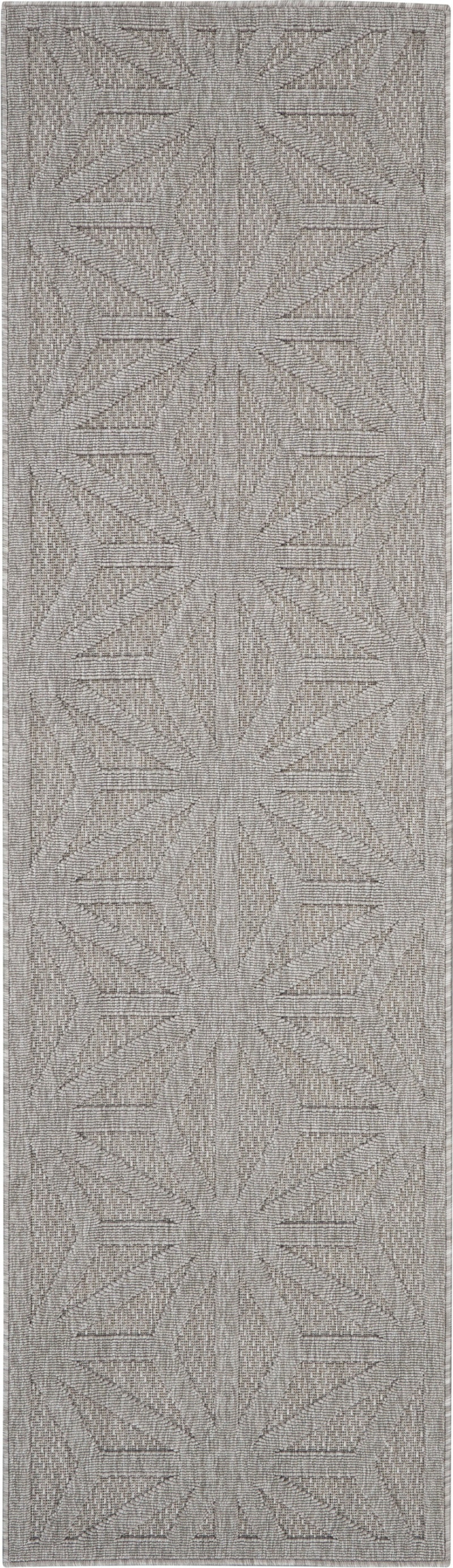 Cozumel Light Grey Polypropylene Modern Area Rug Runner