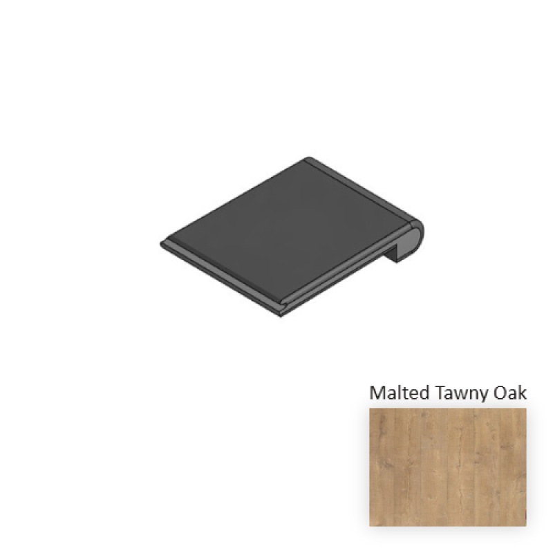 Naturetek Select Reclaime Malted Tawny Oak Laminate Wood Moulding / Trim - 84" Flush Stair Nose - Textured
