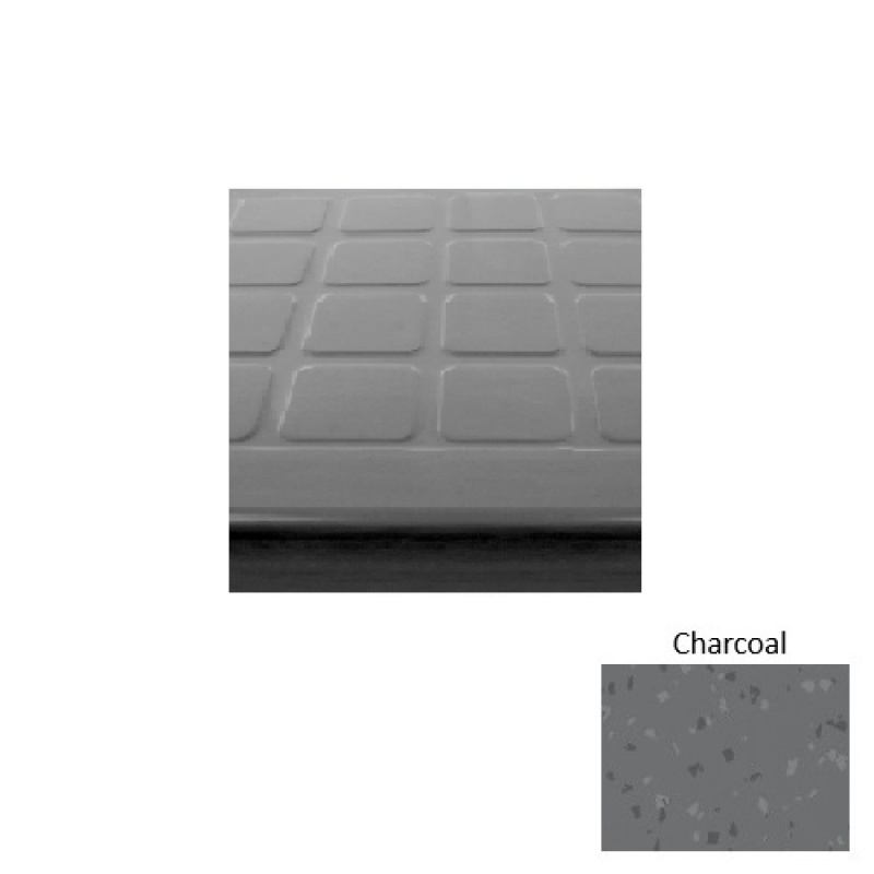 Symmetry 94 Charcoal Raised Square Rubber (Sq) Stair Tread - Textured