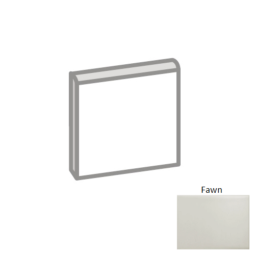 Catch Fawn Ceramic Wall Trim - 3" x 3" Bullnose Corner