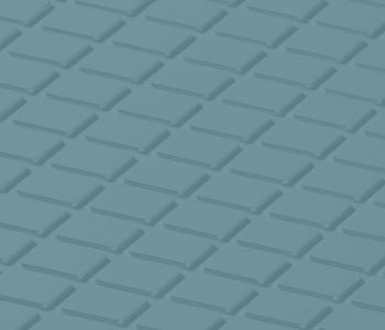 Johnsonite Dream Teal Diamond Solid Color Rubber Tile