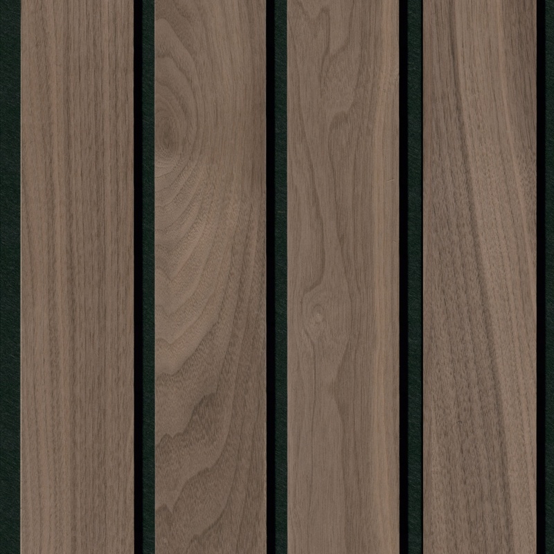 Acoustic Slat Panel Tawny Macro Wood Tile - Low Gloss - 10.63" X 94.5"