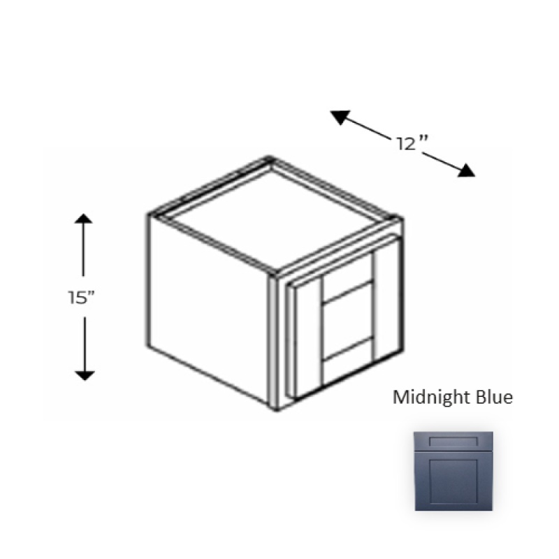 Framed Shaker Signature Midnight Blue Wall Cabinet