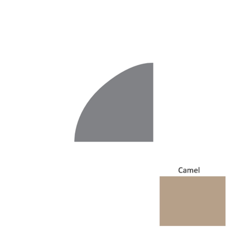 Contours Camel Rubber Quarter Round - Satin - 1/2" X 12 Ft