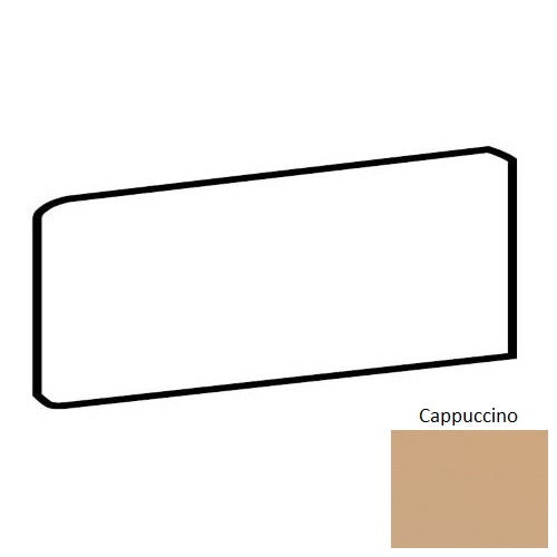 Bright & Matte Profiles Cappuccino Ceramic Wall Trim - 3" X 6" Bullnose Outcorner