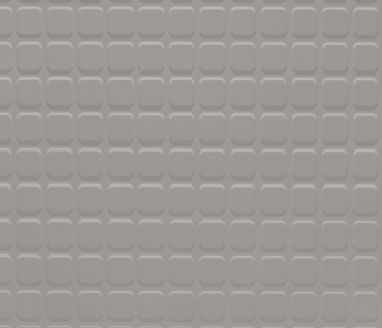 Johnsonite Silver Grey Raised Square Solid Color Rubber Tile - Textured