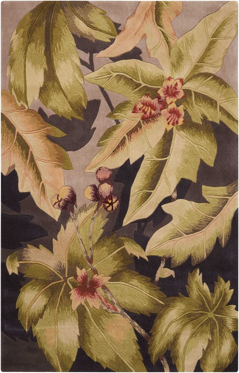 Tropics Ts03 Plum Wool Contemporary Area Rug
