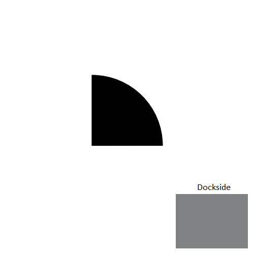 Johnsonite Dockside Rubber Moulding / Trim - 1/2" X 8 Ft (96") X 1/2" Millwork Quarter Round - Millwork Quarter Round