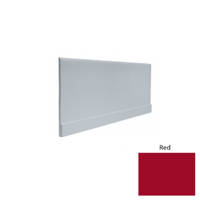 Contours #00 Simplicity Red Rubber Profiled Wall Base - Satin - 4" X 8 Ft