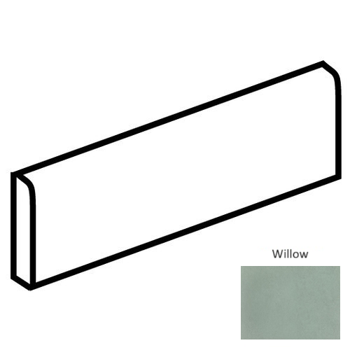 Volume 1.0 Willow Porcelain Floor Trim - 3" X 12" Bullnose - Matte