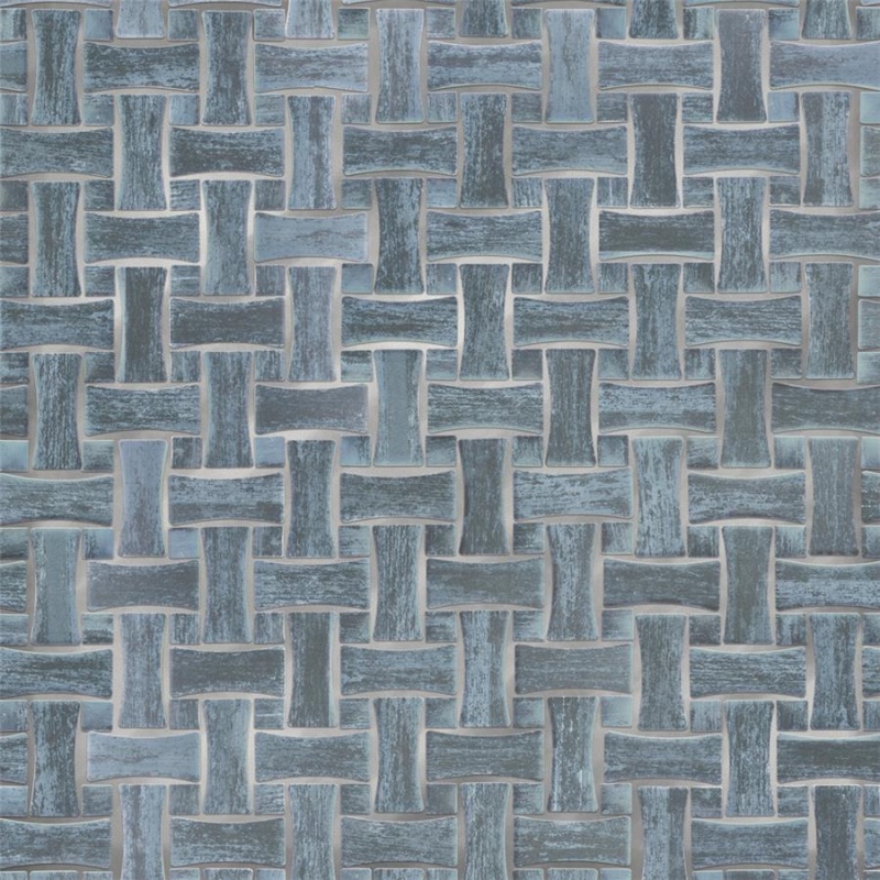 Cassis Dog Bone With Black Dot Porcelain Mosaic