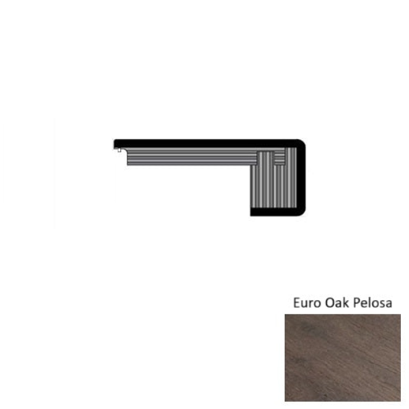 Costa Euro Oak Pelosa Hardwood Moulding / Trim - 84" Engineered Square Stair Nose - Urethane