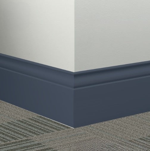 Johnsonite Inkwell Rubber Millwork Contoured Wall Base - 5 1/4" X 96" X 3/8" Inflection - Millwork Contoured Wall Base
