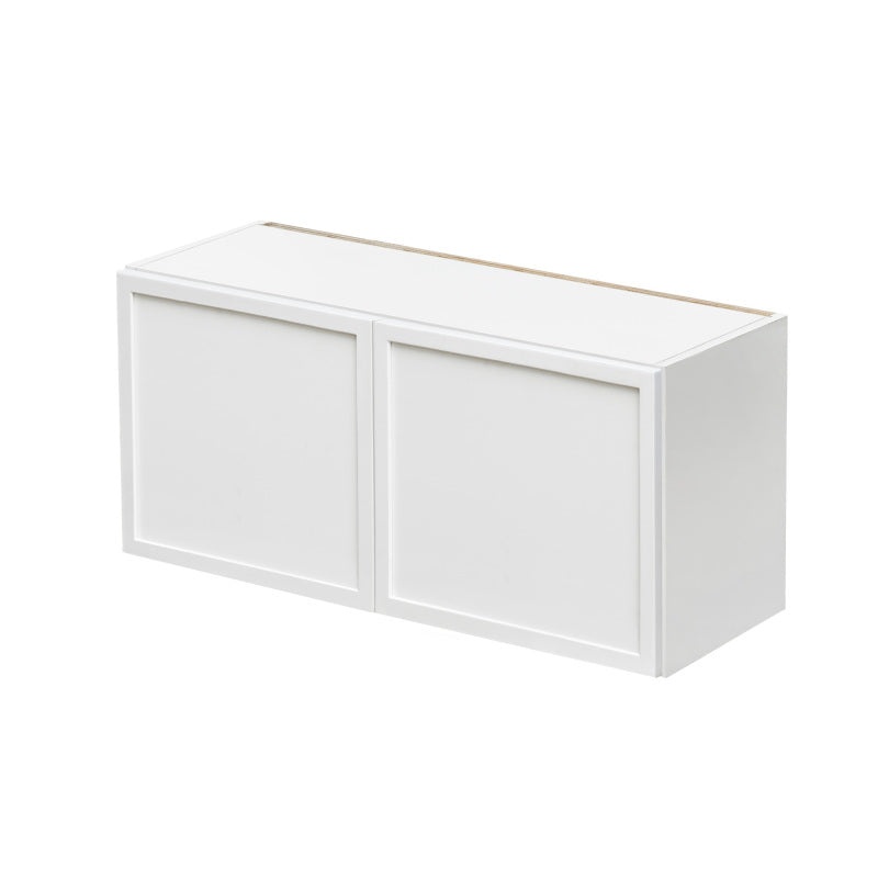 Shady White Slim Shaker Wood Kitchen Wall Cabinet - 30" X 12" X 15" (Assembly Required) - White