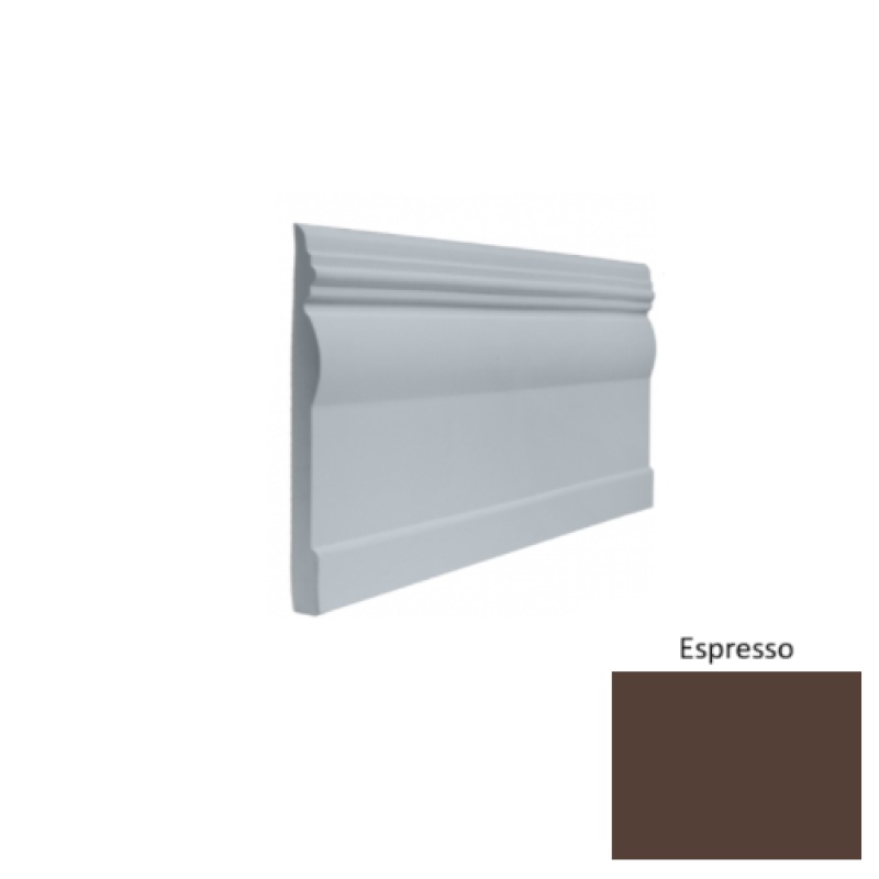 Contours #45 Novel Espresso Rubber Profiled Wall Base - Satin