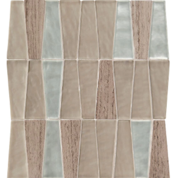 Regal Pendant Contessa Charm Stone & Glass Mosaic - 1 1/2" X 4" Trapezoid - Glossy