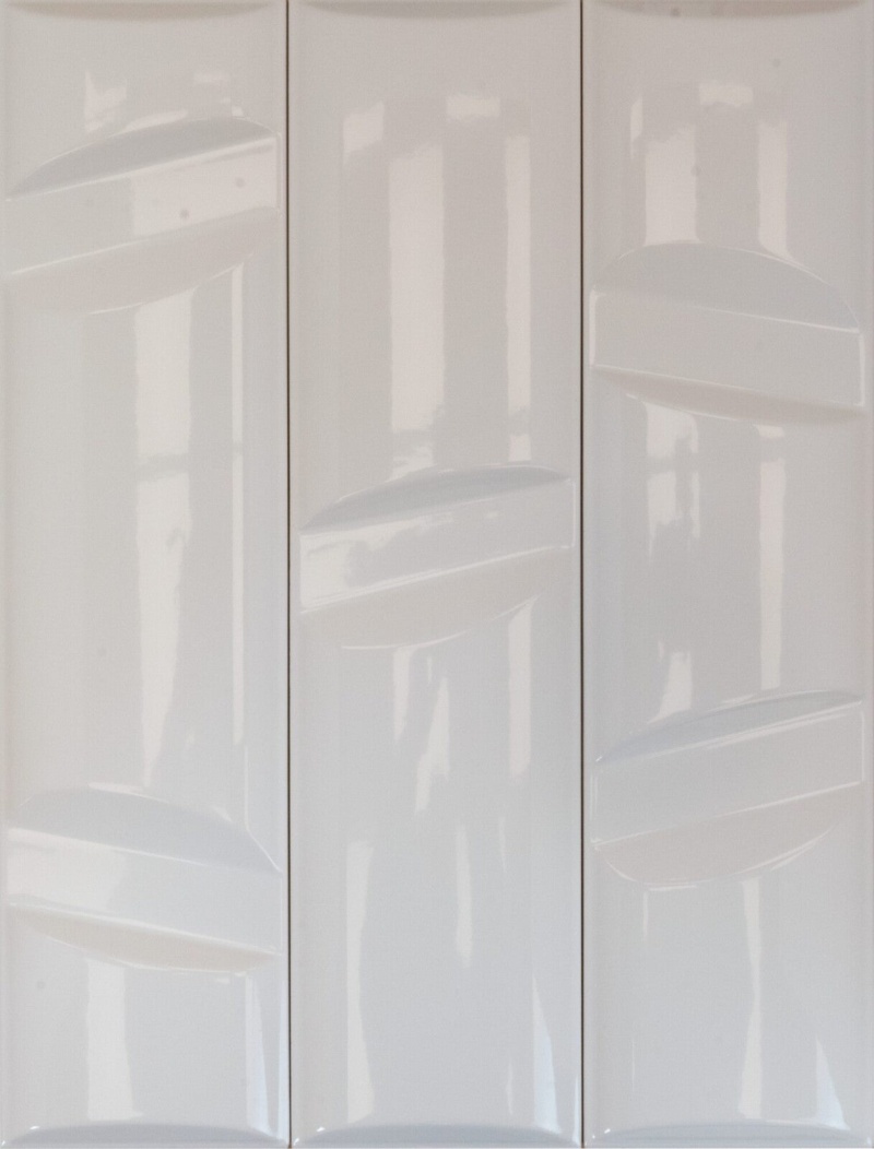 Volume No.2 White Ceramic Tile - Polished - 4" X 16"