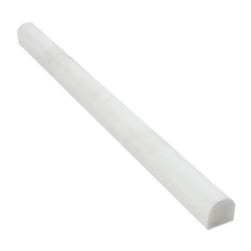 Oriental White Marble Liner - 3/4" X 12" Bullnose
