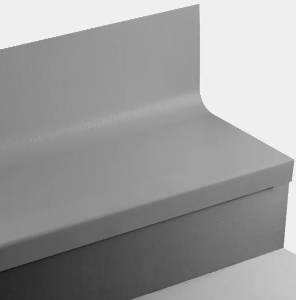 Johnsonite Charcoal Hammered Rubber Stair Tread with Riser