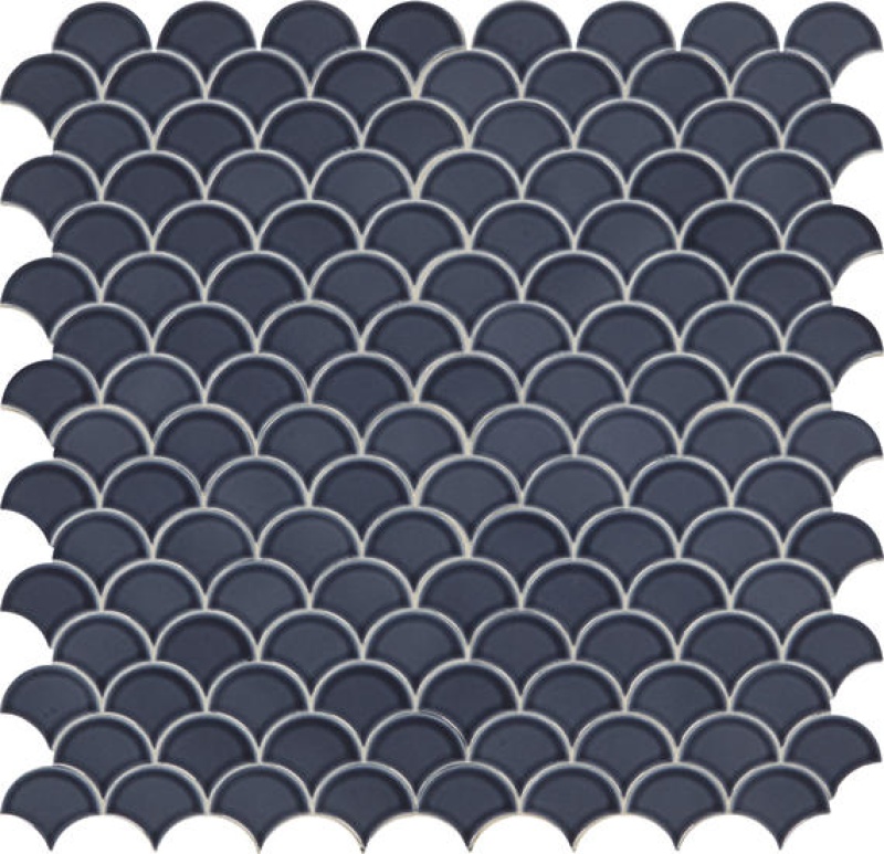 Revalia Remix Radiant Blue Ceramic Mosaic - 3" Fan - Glossy
