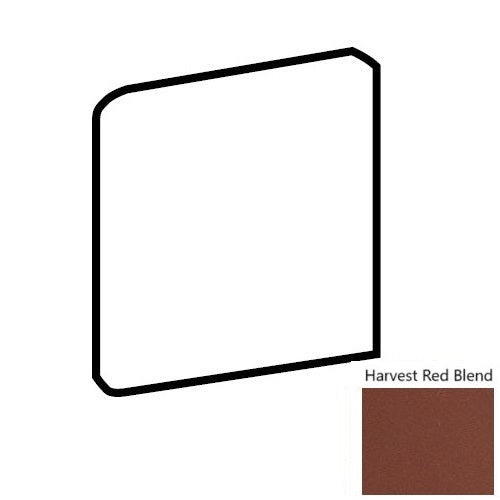 Quarry Textures Harvest Red Blend Quarry Floor & Wall Trim - 6" X 6" Bullnose Outcorner - Abrasive
