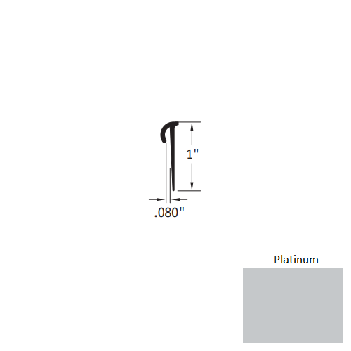 Johnsonite Platinum Self-Stick Vinyl Cove Cap Trim, .080 in x 12 ft