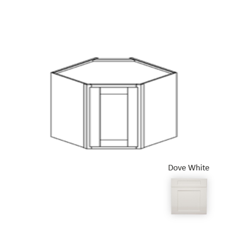 Dw.Wdc2442 Framed Shaker Classic Dove White Natural Clear Coat Wood Kitchen Wall Cabinet - 24" X 42" X 12" - Natural Clear Coat