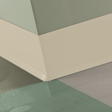 Johnsonite Almond Vinyl Traditional Wall Base - 2.5" X 48" X .080" Toe - Traditional Wall Base