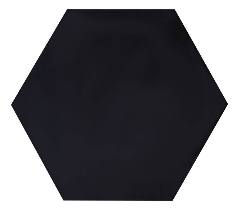 Solid Hex Black Porcelain Tile - Matte - 10" X 12" Hexagon