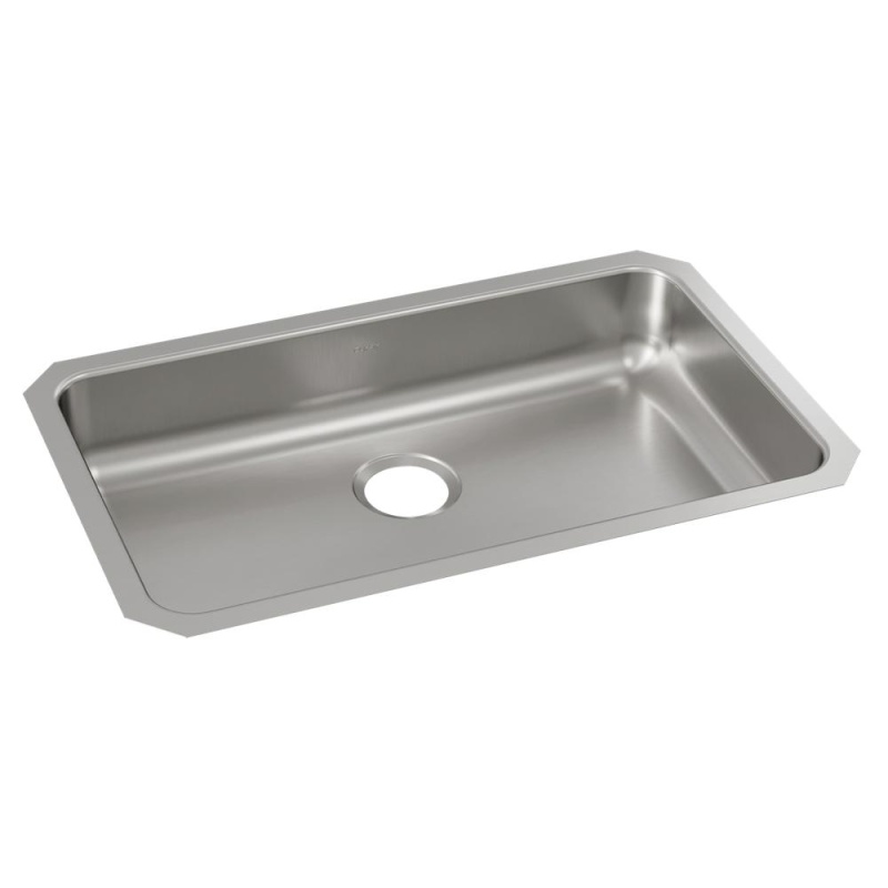 Eluhad281655 Lustertone Classic Stainless Steel Undermount Single Bowl Kitchen Sink - 30 1/2" X 18 1/2" X 5 3/8" - Stainless Steel