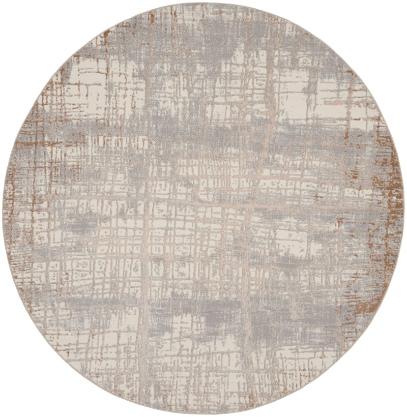 Calvin Klein Rush Ivory / Taupe Round Area Rug