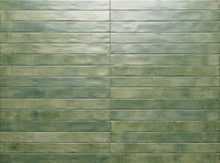 Graffiti Aquamarine Porcelain Tile - Satin - 2" X 18"