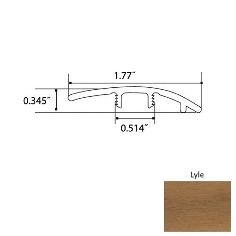 Jasper Lyle Luxury Vinyl Moulding / Trim - 94" Reducer - Commercial Ceramic Bead Uv Coating