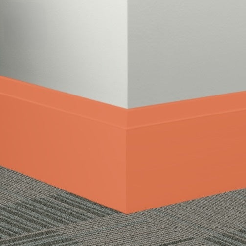Johnsonite Tangerine Tango Rubber Millwork Contoured Wall Base