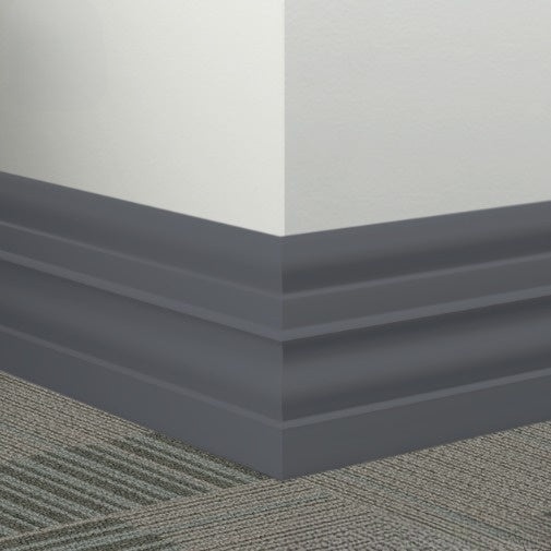 Johnsonite Indigo Rubber Millwork Contoured Wall Base - 6" X 96" X 1/4" Attache - Millwork Contoured Wall Base