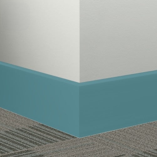 Johnsonite Dream Teal Rubber Millwork Contoured Wall Base - 2 1/2" X 96" X 3/8" Mandalay 2.5" - Millwork Contoured Wall Base