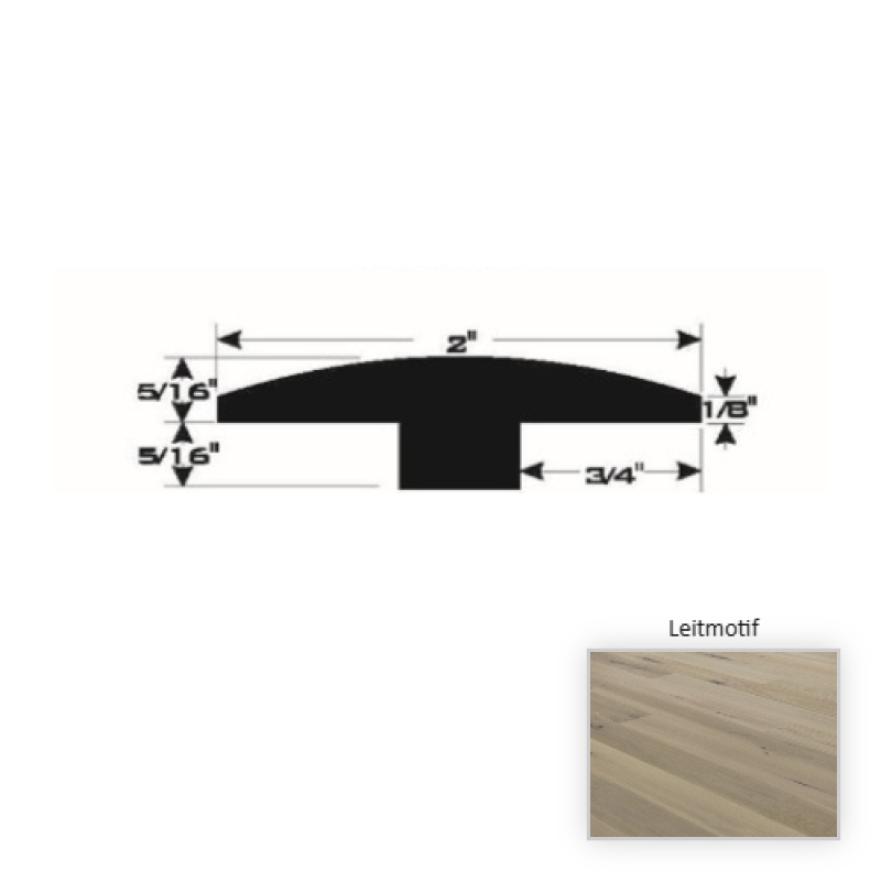 Symphony French White Oak Leitmotif Hardwood Moulding / Trim - 90" T Molding - Brushed Matte